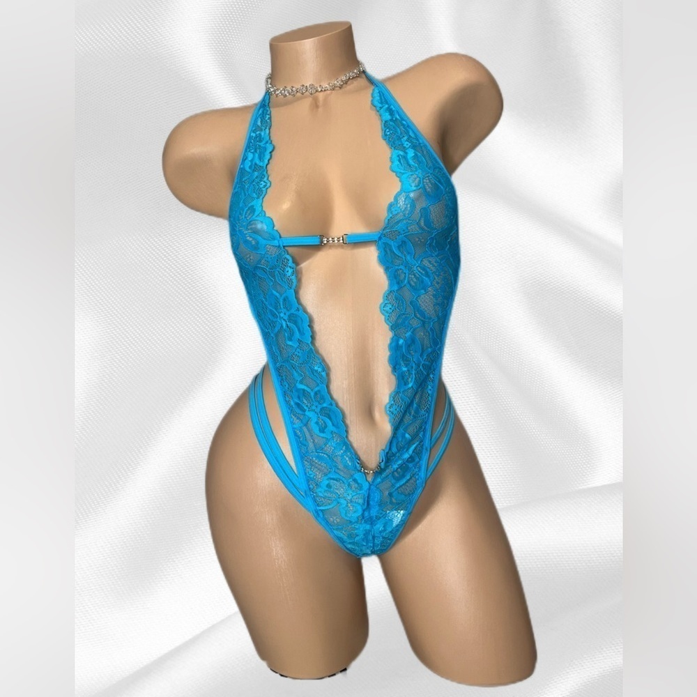 One Piece Lingerie Teddy - Aqua